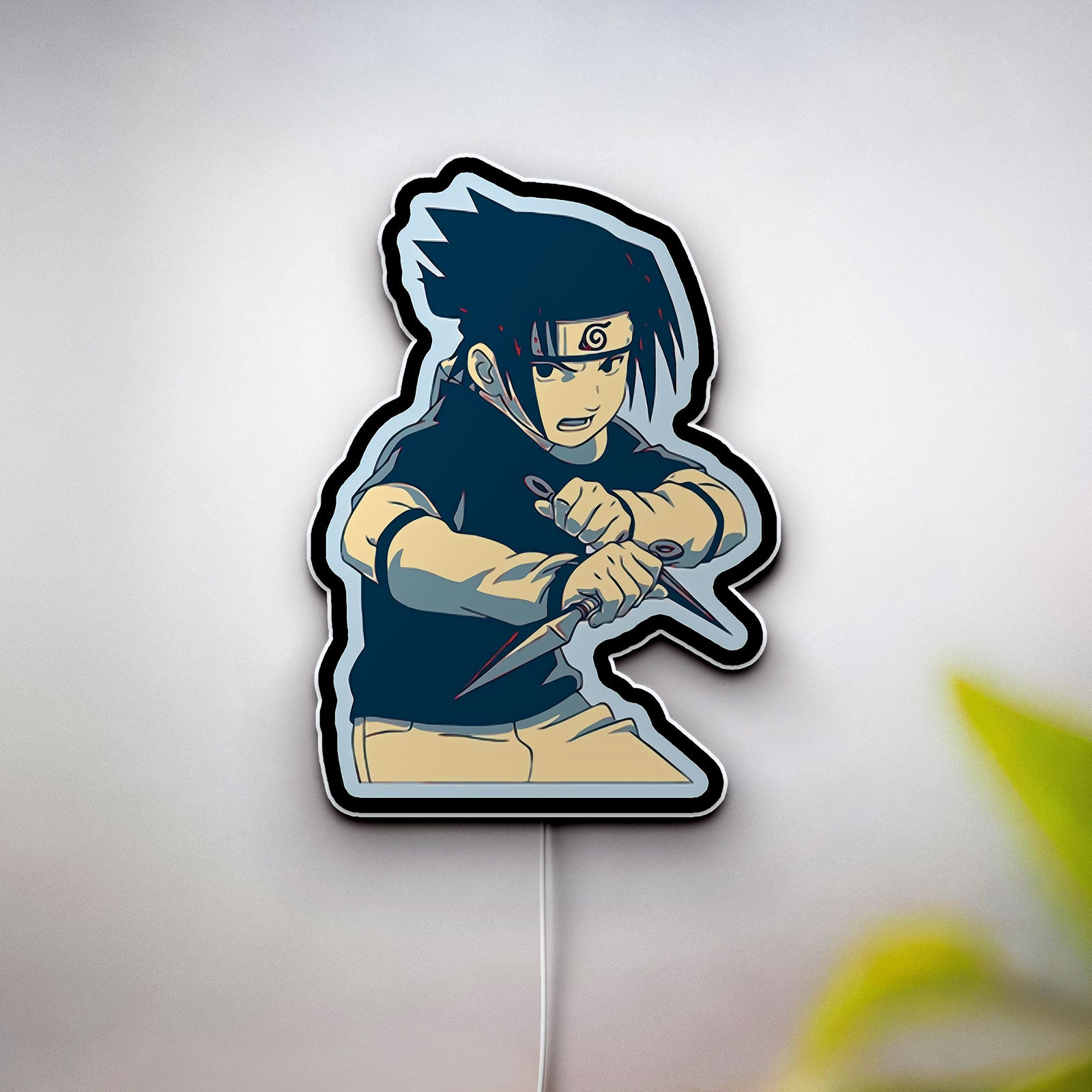 Sasuke Uchiha 3D Light Box - Naruto Anime LED Night Light, Cool Character Decor for Anime Fans & Otaku Bedroom 