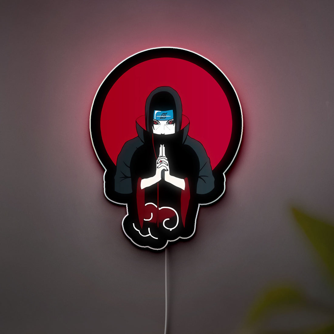 Itachi Uchiha 3D Light Box - Tiger Hand Sign LED Night Light, Naruto Anime Decor for Manga Fans, Cool Japanese Room Lighting
