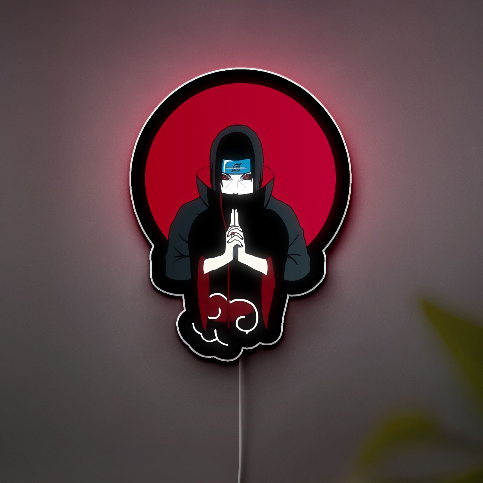 Itachi Uchiha 3D Light Box - Tiger Hand Sign LED Night Light, Naruto Anime Decor for Manga Fans, Cool Japanese Room Lighting
