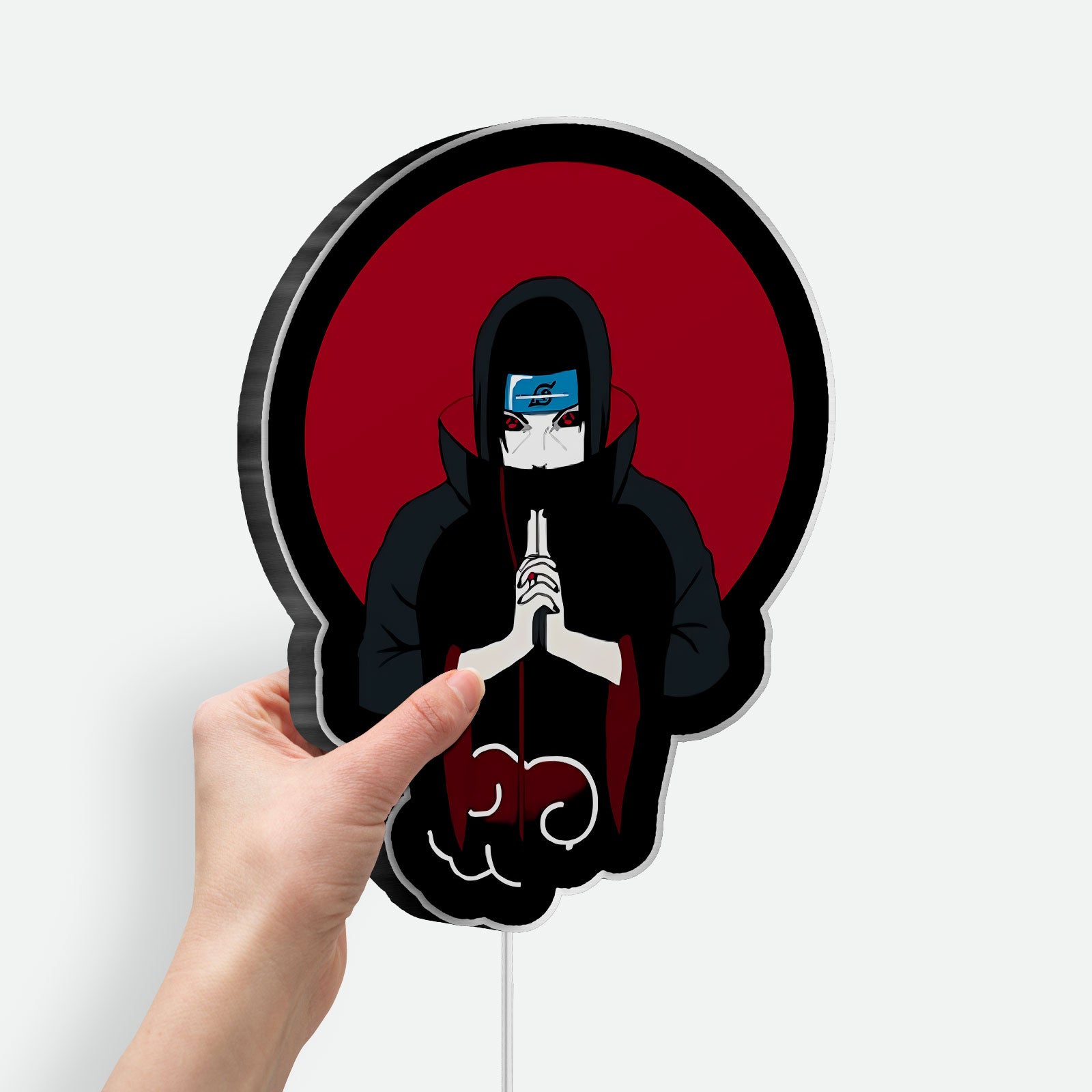 Itachi Uchiha 3D Light Box - Tiger Hand Sign LED Night Light, Naruto Anime Decor for Manga Fans, Cool Japanese Room Lighting
