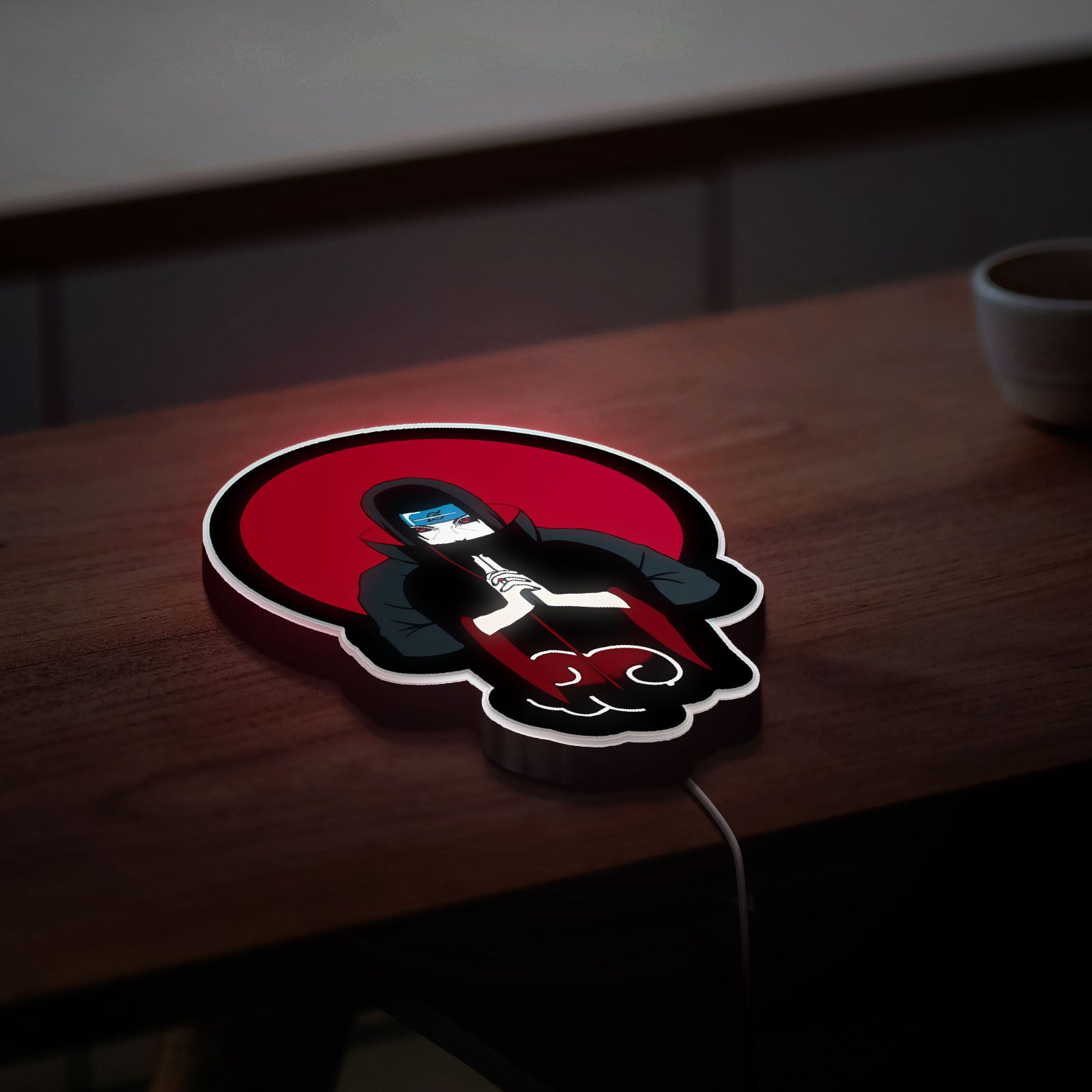 Itachi Uchiha 3D Light Box - Tiger Hand Sign LED Night Light, Naruto Anime Decor for Manga Fans, Cool Japanese Room Lighting
