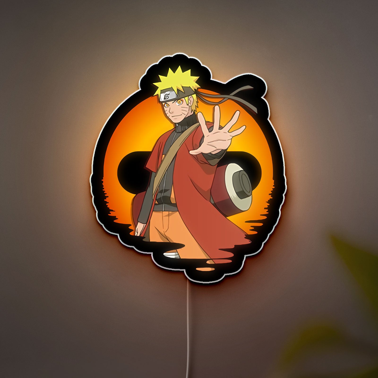 Naruto Sage Mode 3D Light Box - Anime LED Night Light, Ninja-Themed Room Decor for Manga Fans, Perfect Gift for Otaku Collectors 