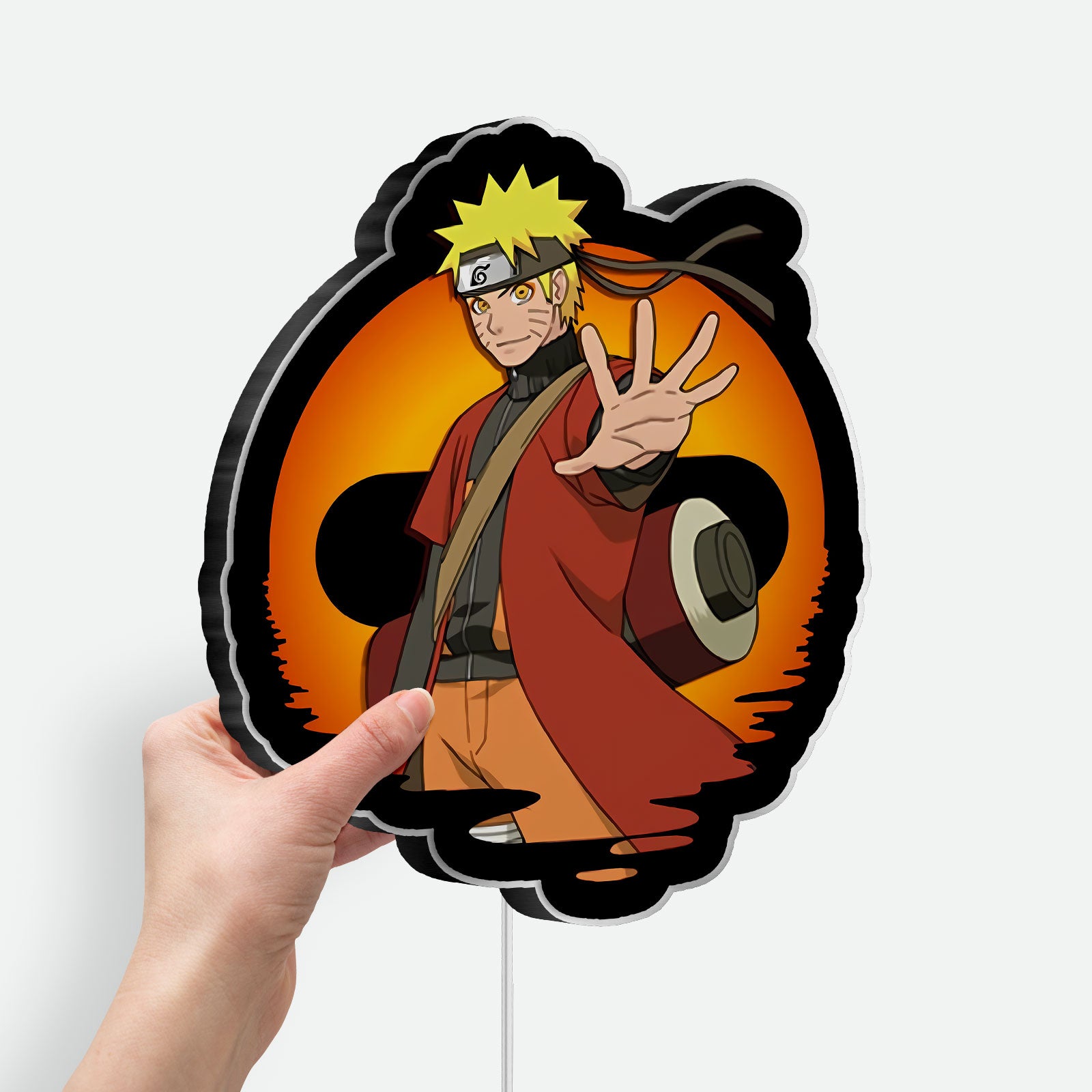 Naruto Sage Mode 3D Light Box - Anime LED Night Light, Ninja-Themed Room Decor for Manga Fans, Perfect Gift for Otaku Collectors 