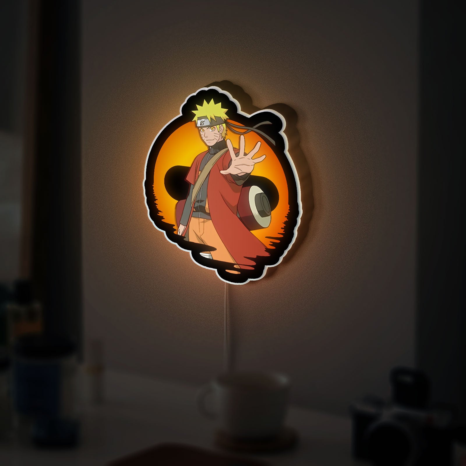 Naruto Sage Mode 3D Light Box - Anime LED Night Light, Ninja-Themed Room Decor for Manga Fans, Perfect Gift for Otaku Collectors 