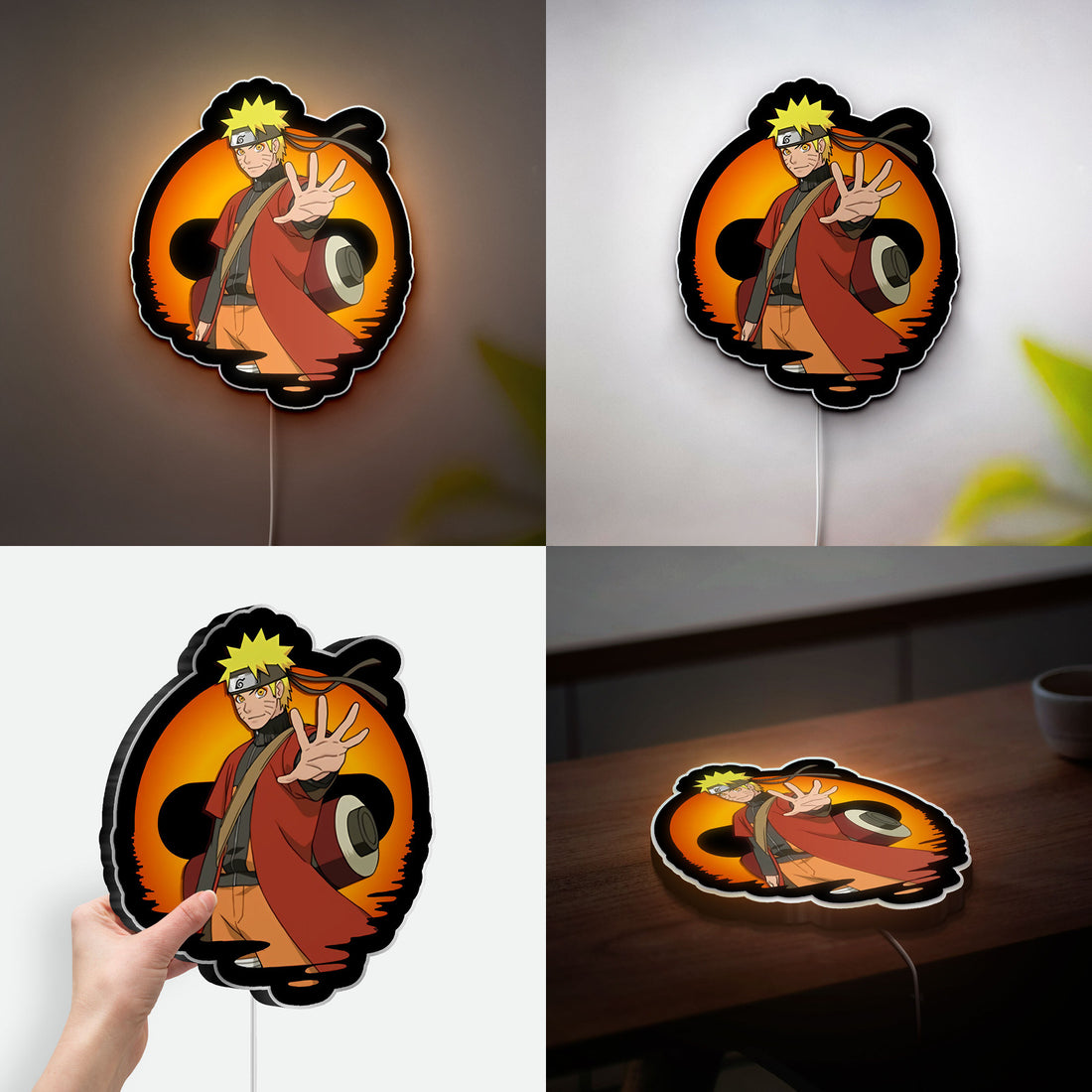 Naruto Sage Mode 3D Light Box - Anime LED Night Light, Ninja-Themed Room Decor for Manga Fans, Perfect Gift for Otaku Collectors 