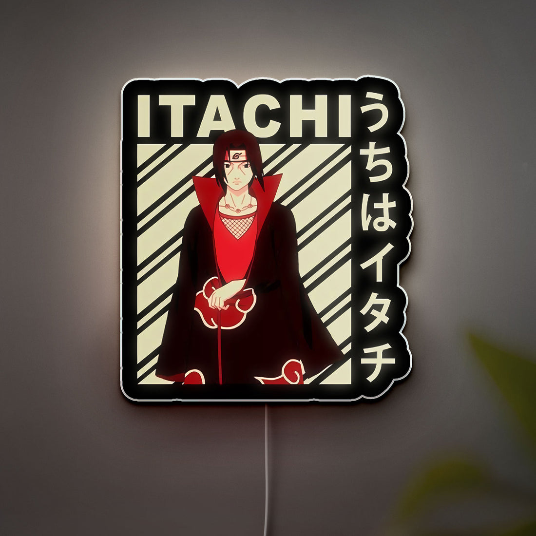 Itachi Uchiha 3D Light Box - Akatsuki LED Night Light, Naruto Shippuden Anime Decor, Perfect Gift for Manga Fans 