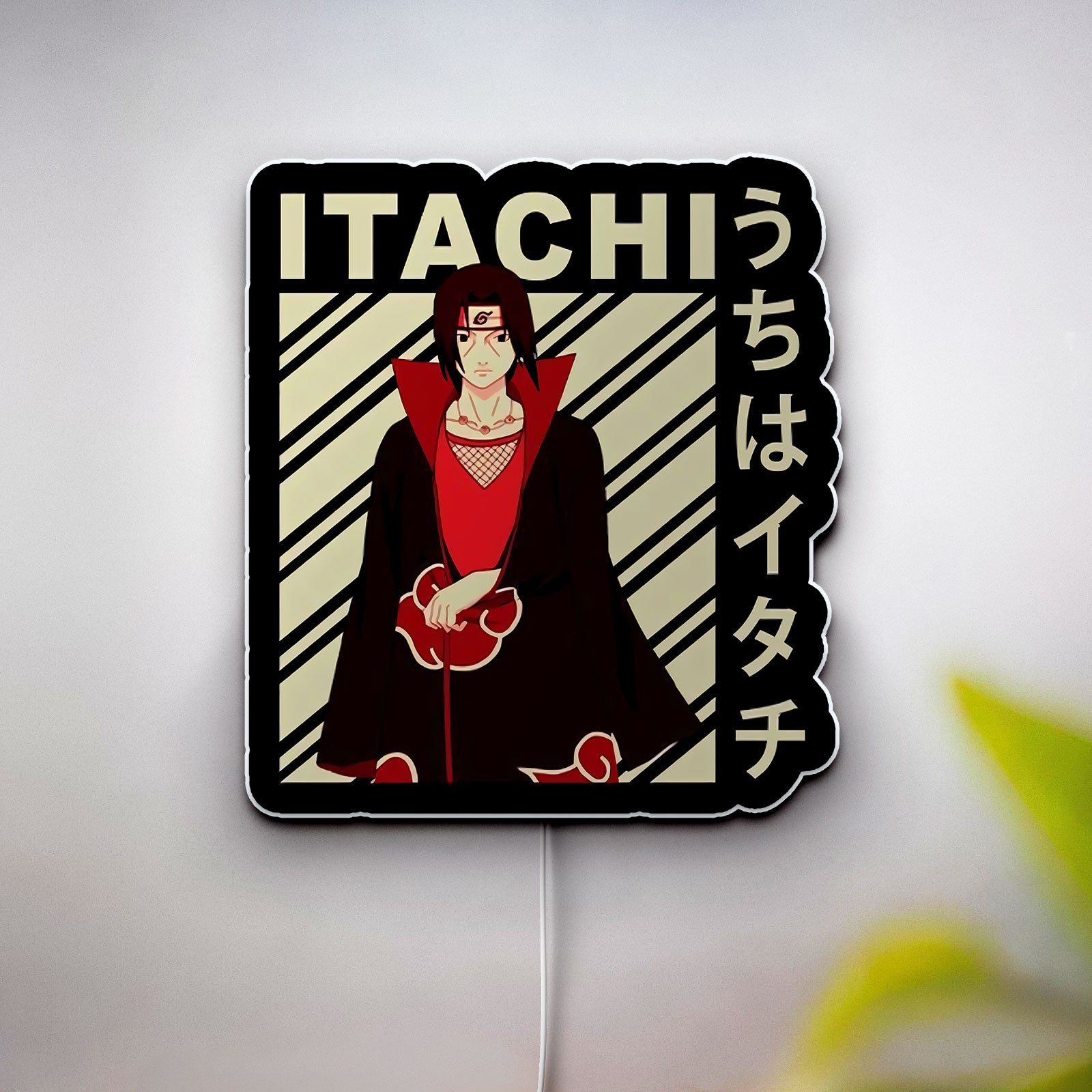 Itachi Uchiha 3D Light Box - Akatsuki LED Night Light, Naruto Shippuden Anime Decor, Perfect Gift for Manga Fans 