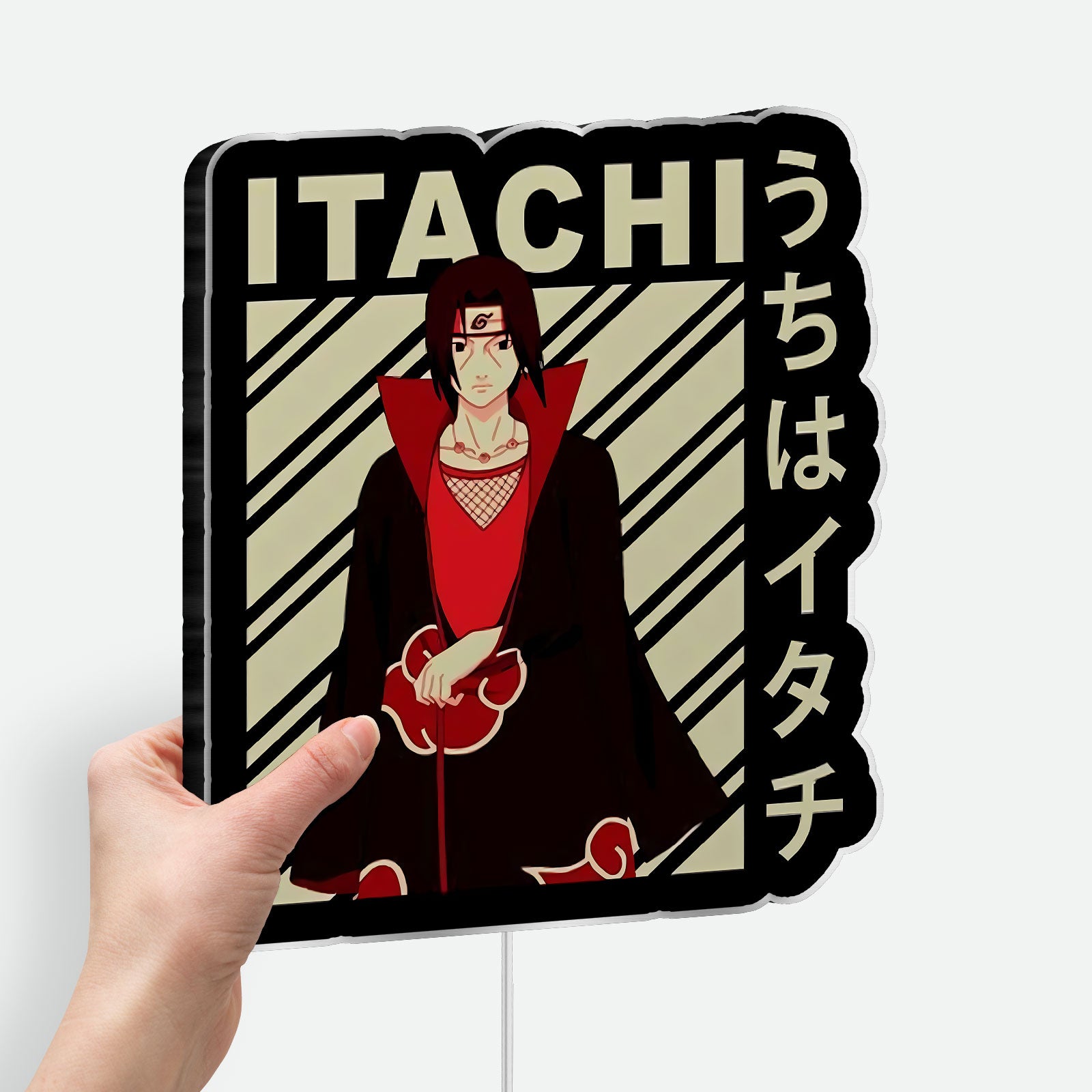 Itachi Uchiha 3D Light Box - Akatsuki LED Night Light, Naruto Shippuden Anime Decor, Perfect Gift for Manga Fans 
