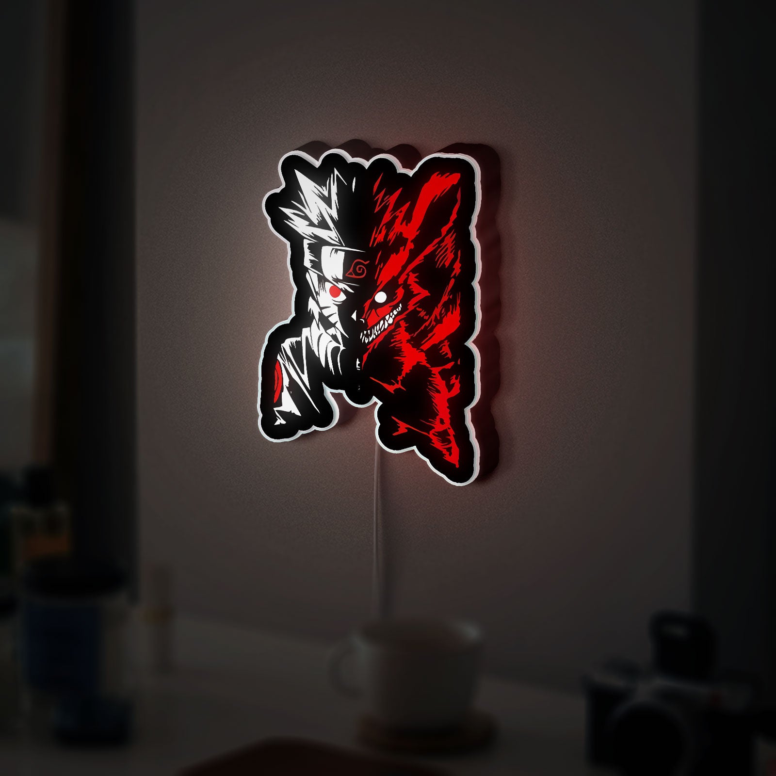 Naruto Anime 3D Light Box - Kakashi & Boruto Inspired LED Night Light, Shinobi Themed Decor for Anime Fans 