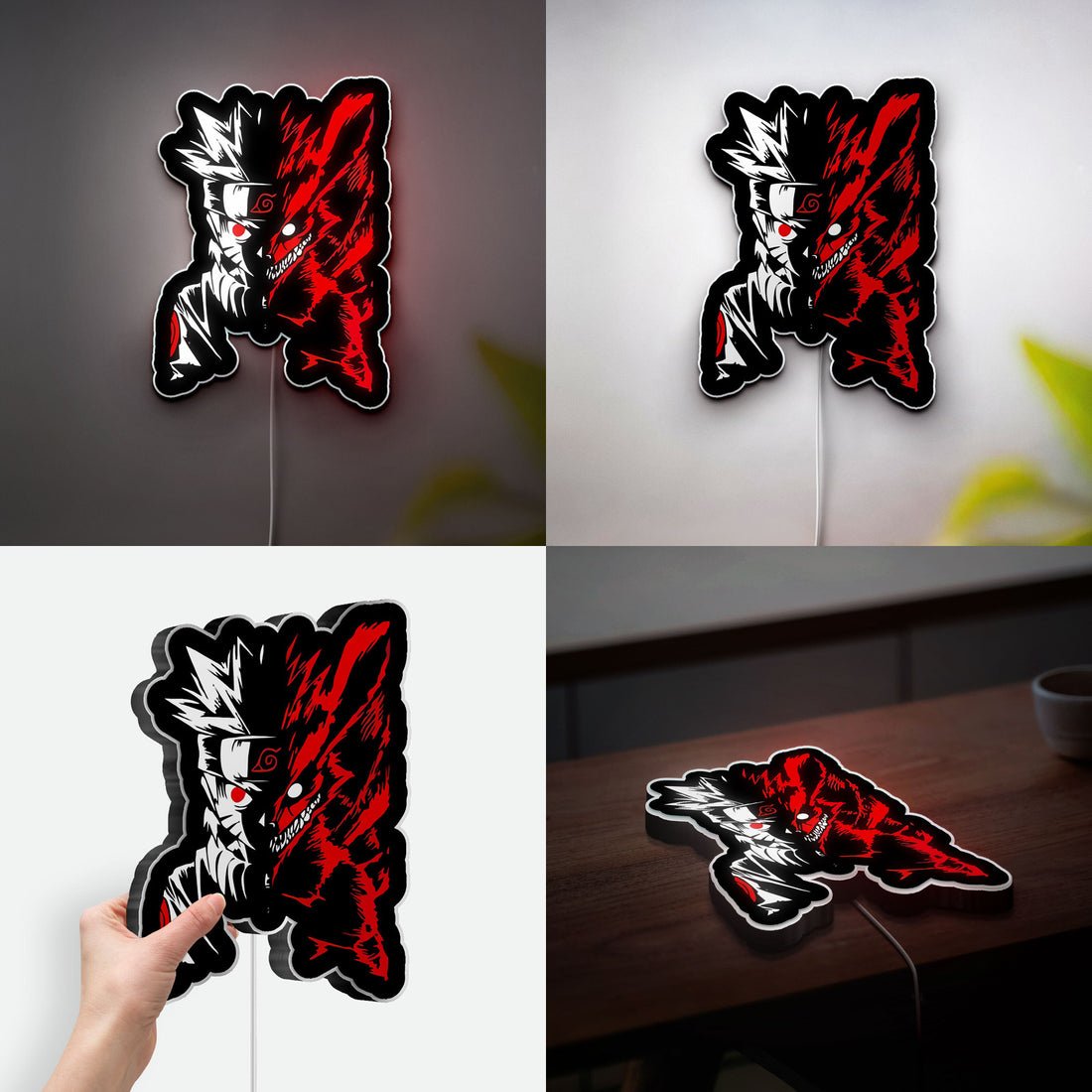 Naruto Anime 3D Light Box - Kakashi & Boruto Inspired LED Night Light, Shinobi Themed Decor for Anime Fans 