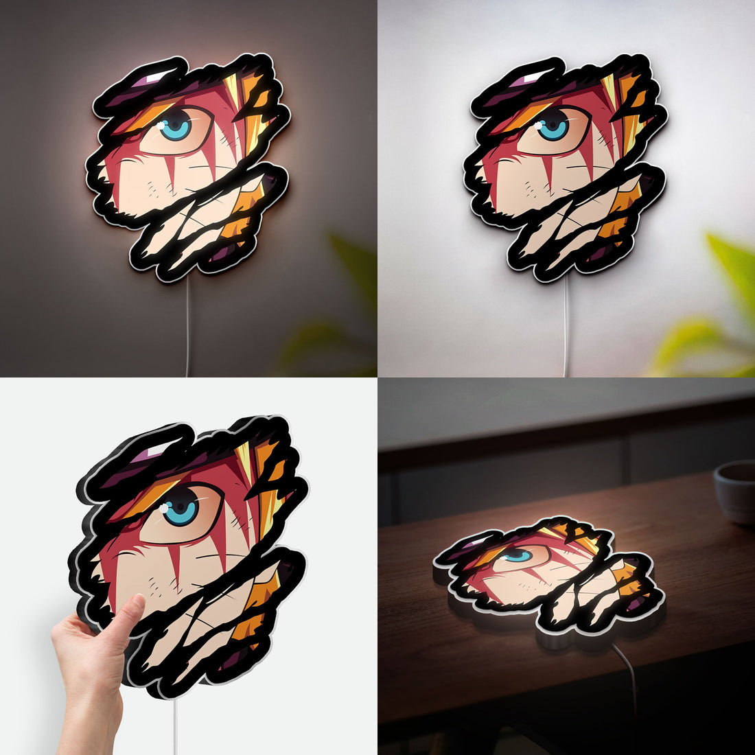 Naruto Uzumaki Anime Character 3D Light Box, Anime Art Decor for Otaku Fans
