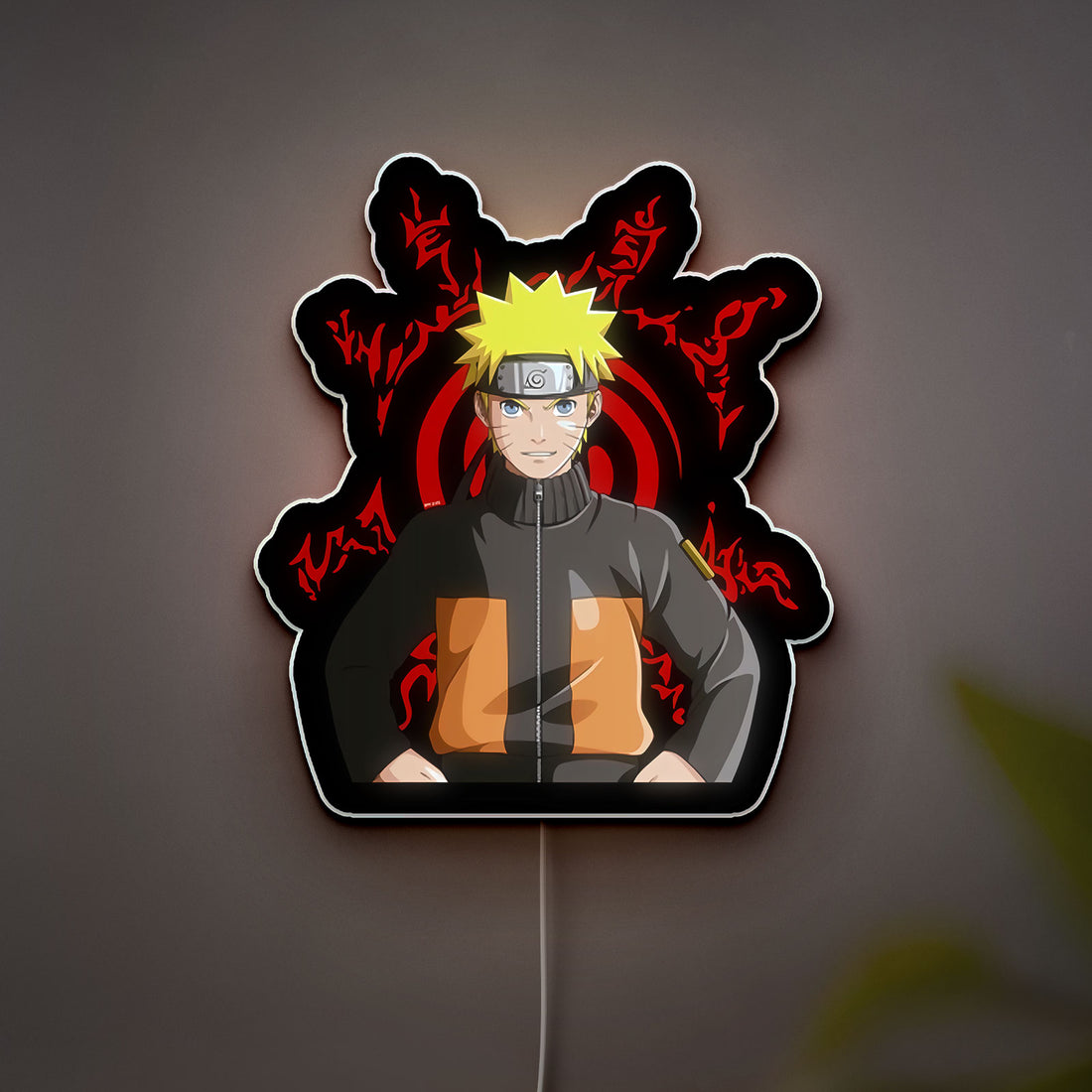 Naruto Anime 3D Light Box - Uzumaki Naruto LED Night Light, Ninja-Themed Room Decor for Anime Fans
