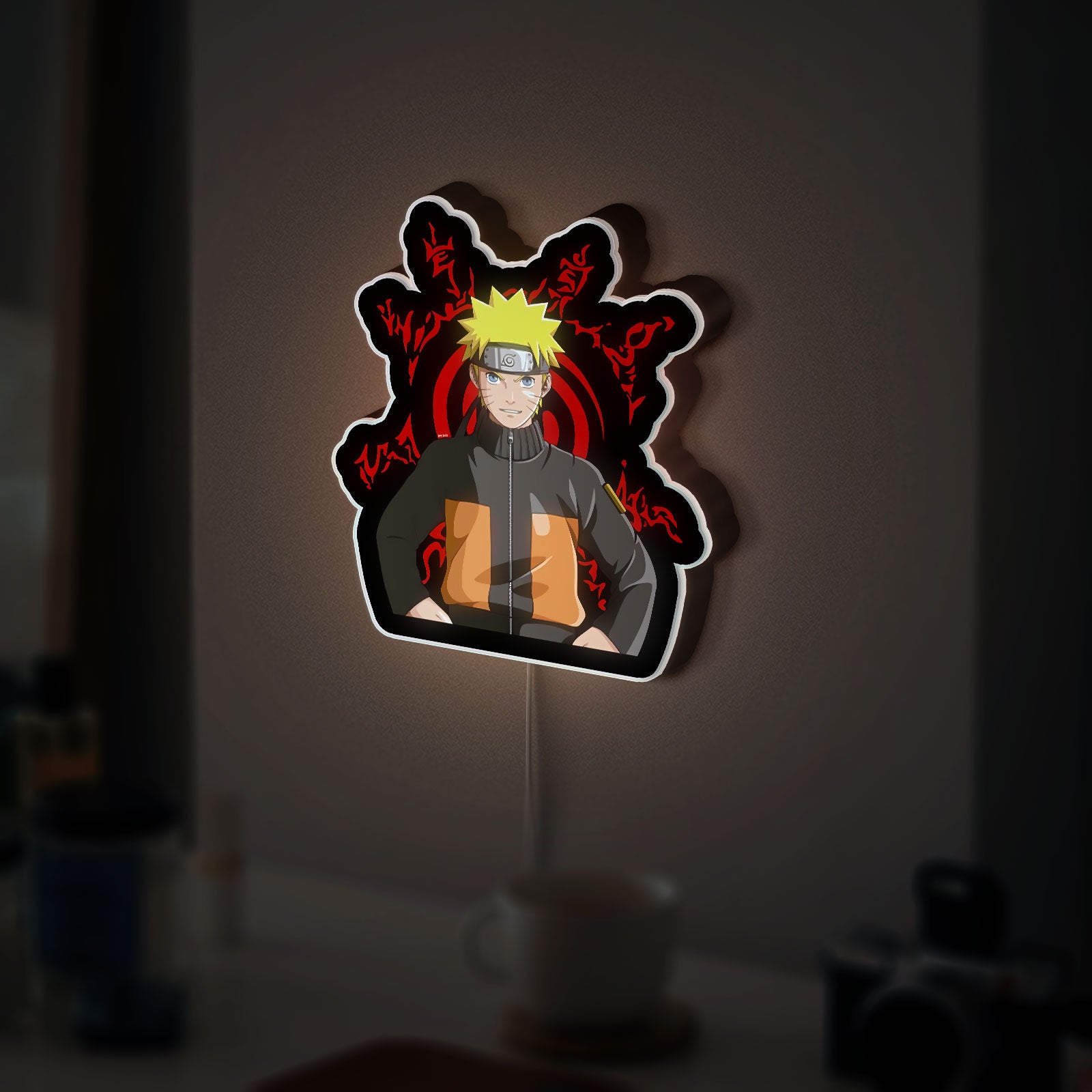 Naruto Anime 3D Light Box - Uzumaki Naruto LED Night Light, Ninja-Themed Room Decor for Anime Fans
