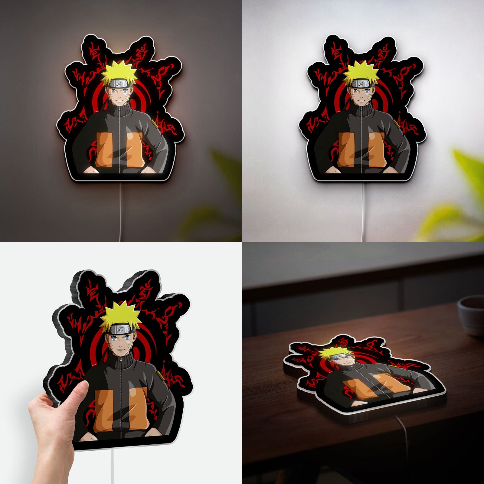 Naruto Anime 3D Light Box - Uzumaki Naruto LED Night Light, Ninja-Themed Room Decor for Anime Fans
