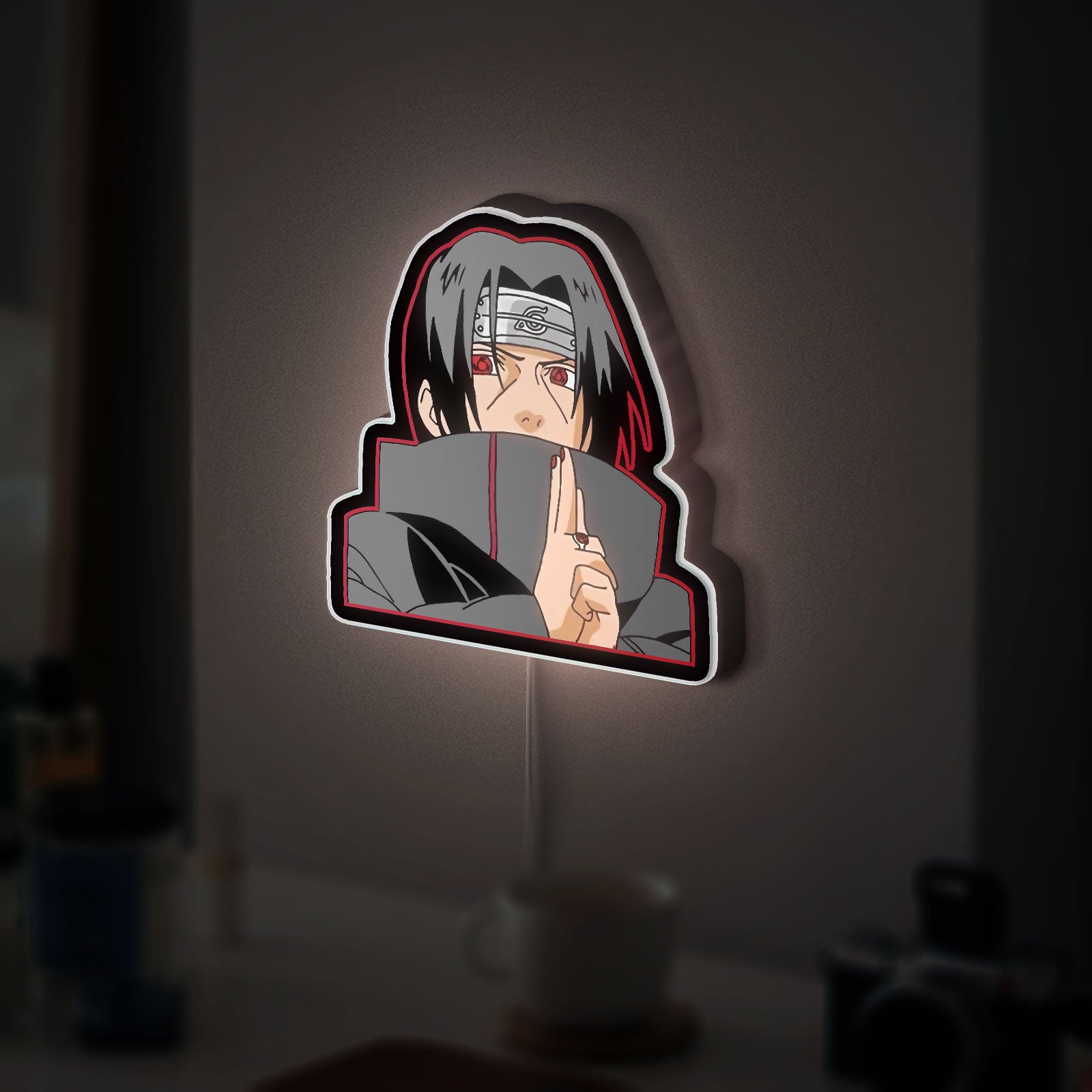 Naruto Itachi Uchiha 3D Light Box - Anime LED Night Light, Ninja Themed Room Decor for Anime Fans
