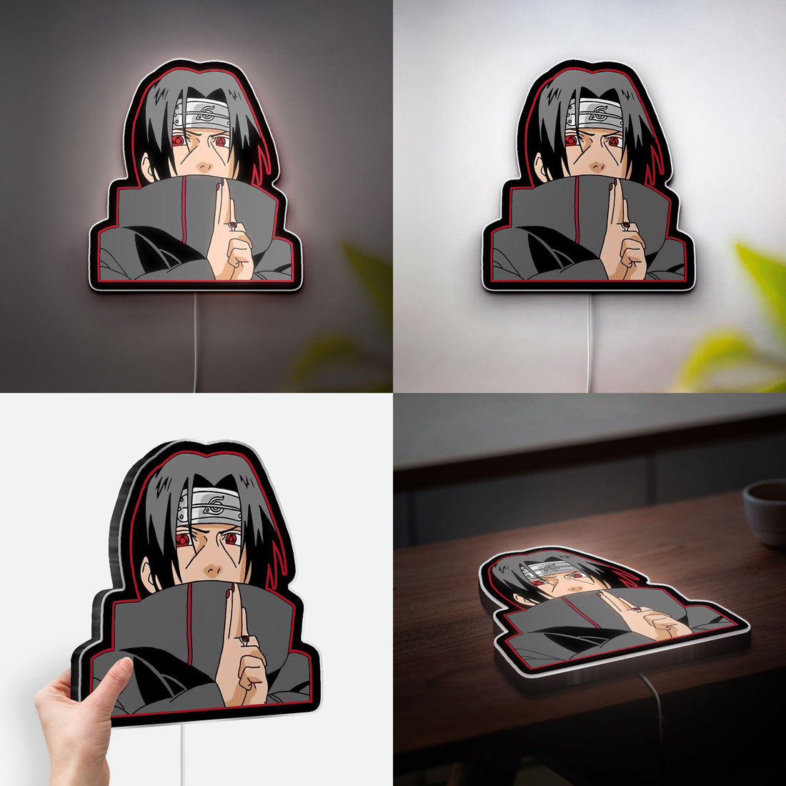 Naruto Itachi Uchiha 3D Light Box - Anime LED Night Light, Ninja Themed Room Decor for Anime Fans
