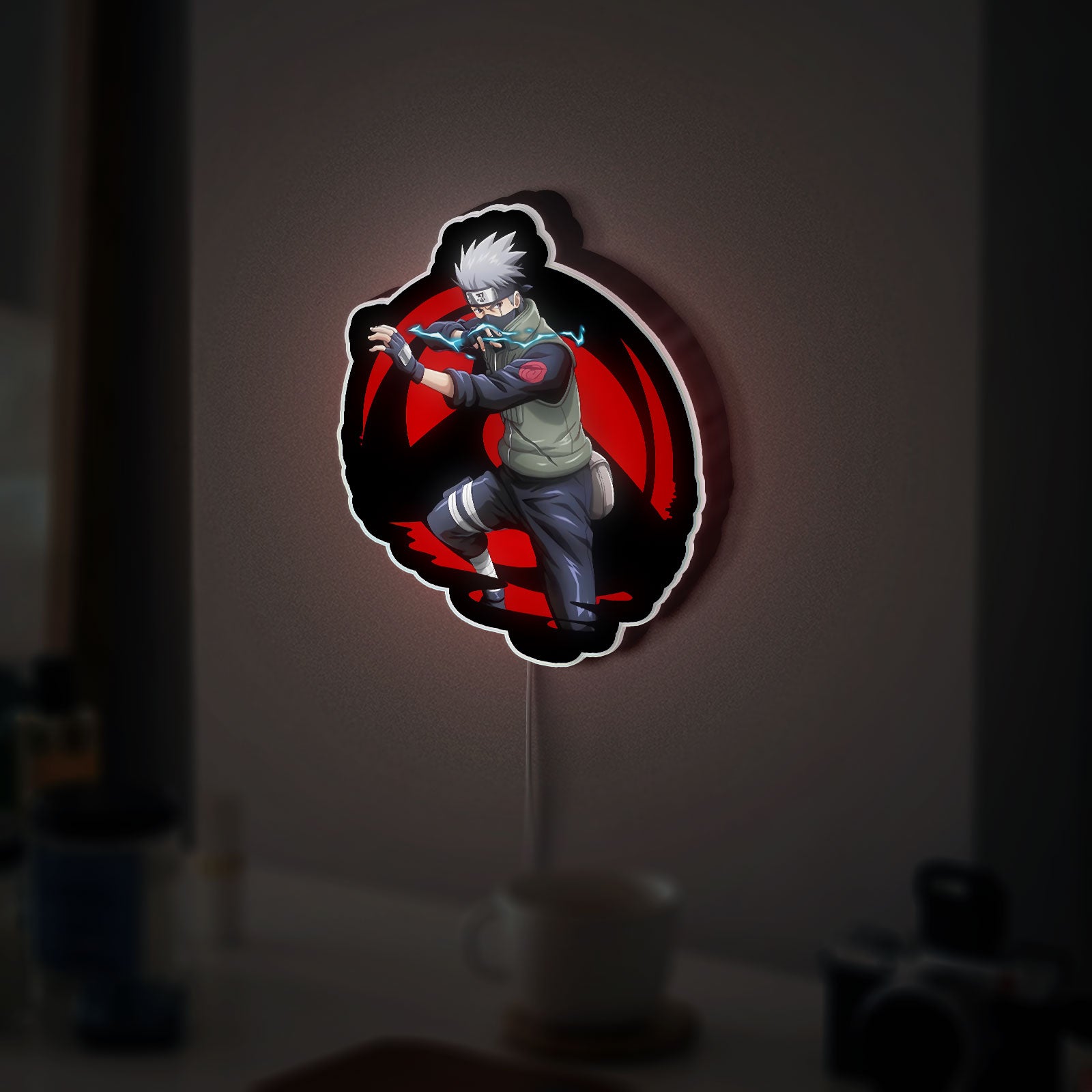 Naruto Anime 3D Light Box - Kakashi & Ninja Character LED Night Light, Cool Anime Decor for Manga & Shippuden Fans 