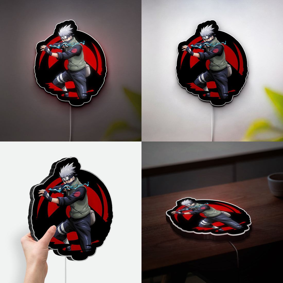 Naruto Anime 3D Light Box - Kakashi & Ninja Character LED Night Light, Cool Anime Decor for Manga & Shippuden Fans 