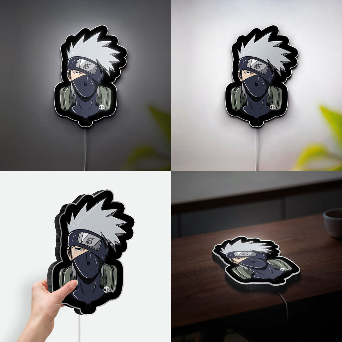 Naruto Kakashi 3D Light Box - Anime LED Night Light, Japanese Manga Decor for Anime Fans, Unique Gift for Naruto Lovers
