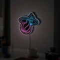 Miami Heat LED Sign - NBA Team Logo Light Box, Glowing Wall Decor for Basketball Fans & Man Cave 