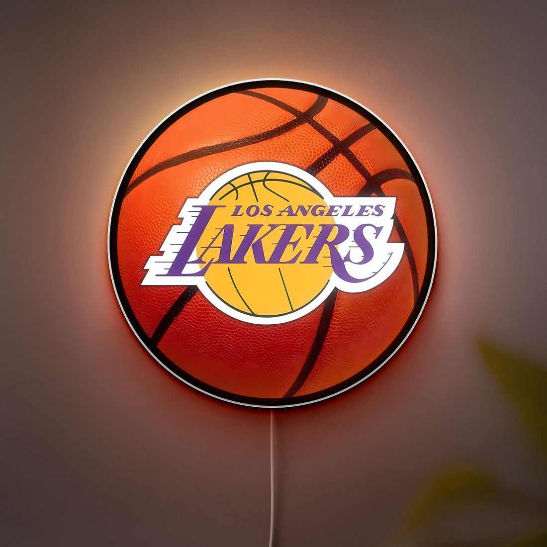 Los Angeles Lakers 3D Light Box - NBA Basketball Team LED Night Light, Lakers Logo Wall Decor for Sports Fans Man Cave 
