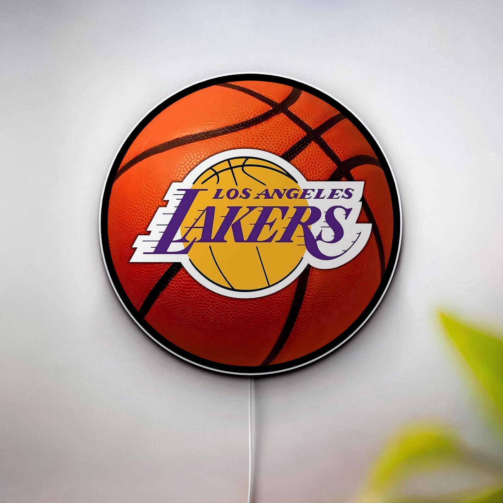 Los Angeles Lakers 3D Light Box - NBA Basketball Team LED Night Light, Lakers Logo Wall Decor for Sports Fans Man Cave 