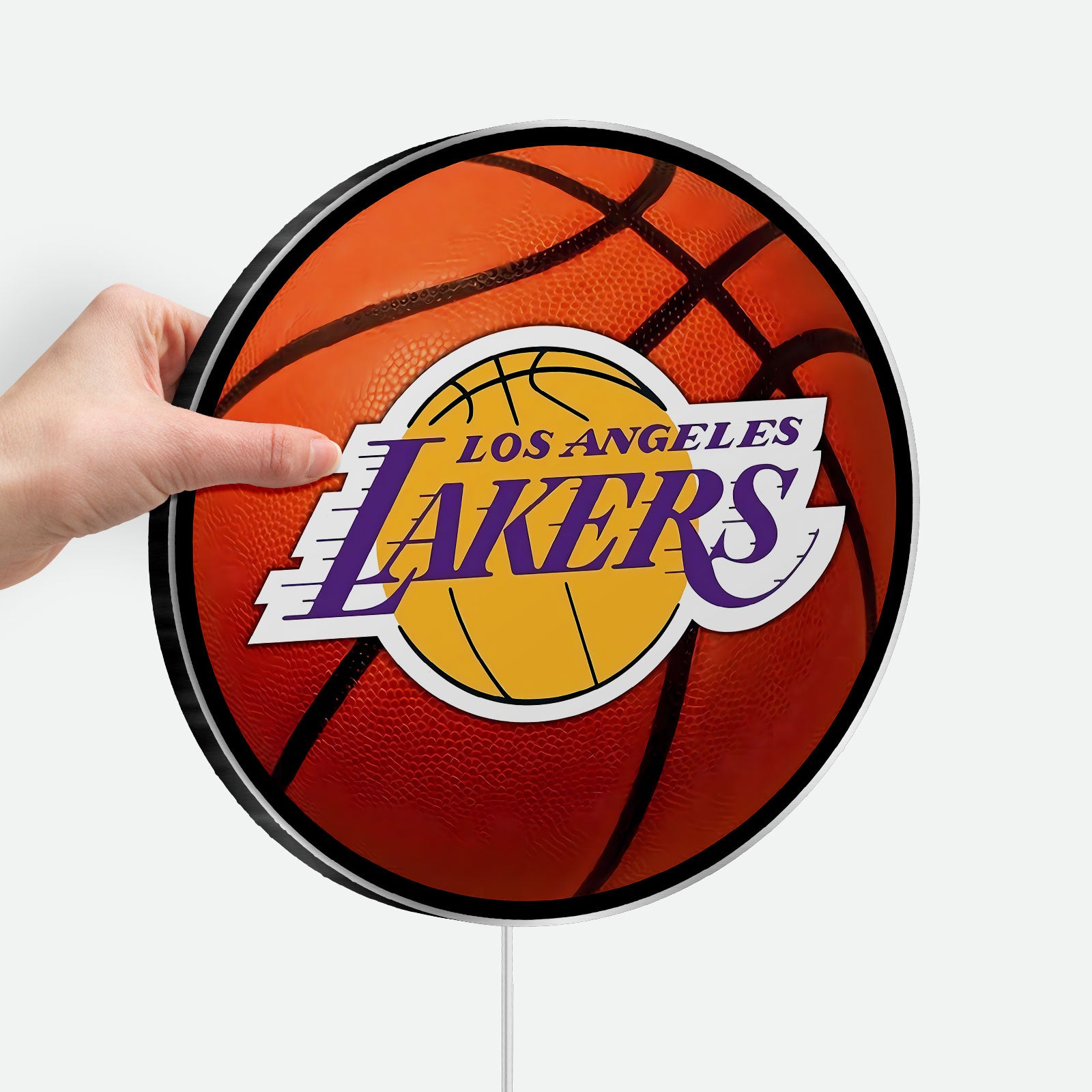 Los Angeles Lakers 3D Light Box - NBA Basketball Team LED Night Light, Lakers Logo Wall Decor for Sports Fans Man Cave 