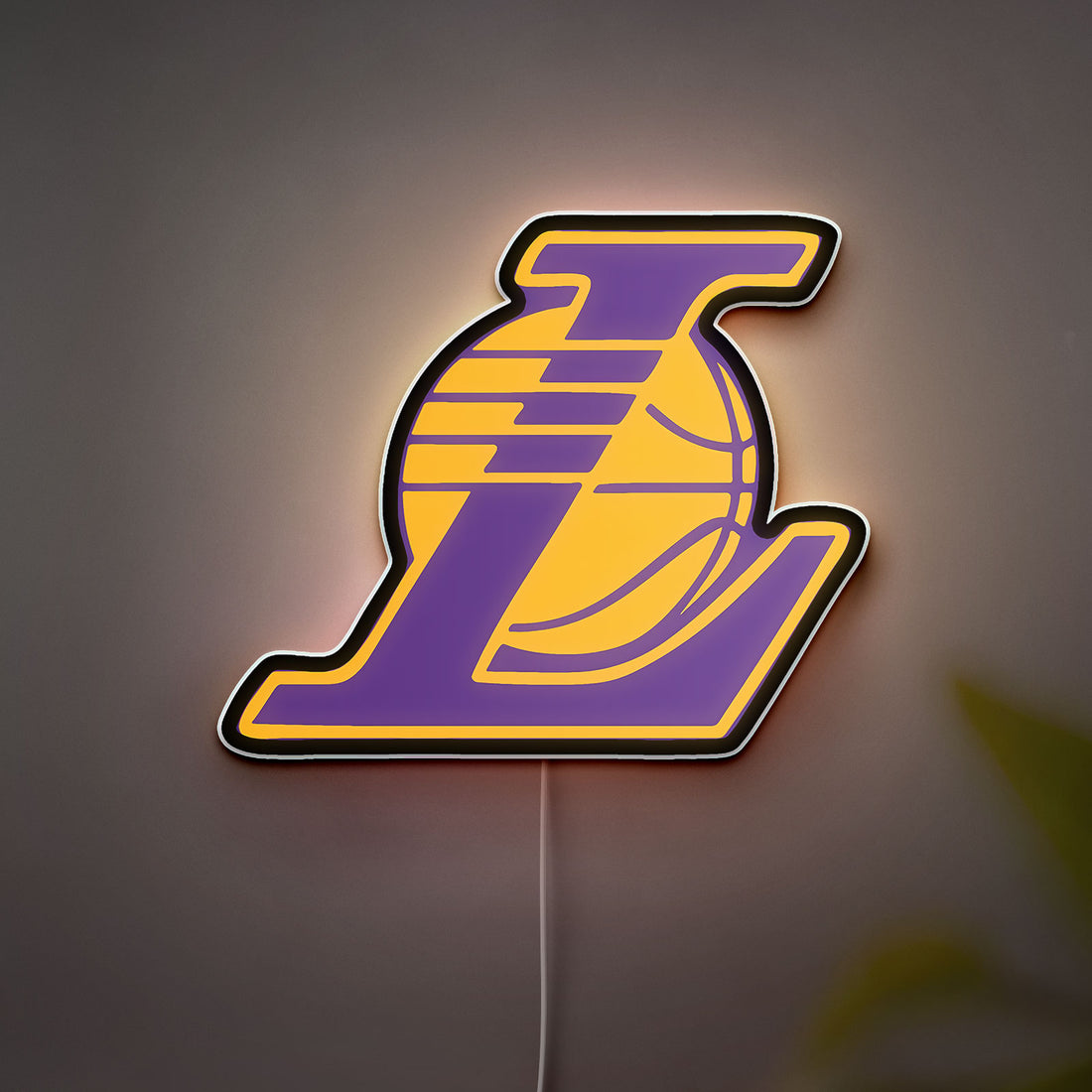 Los Angeles Lakers 3D Light Box - NBA Team Logo LED Night Light, Basketball Fan Gift, Lakers Wall Decor for Home & Office 