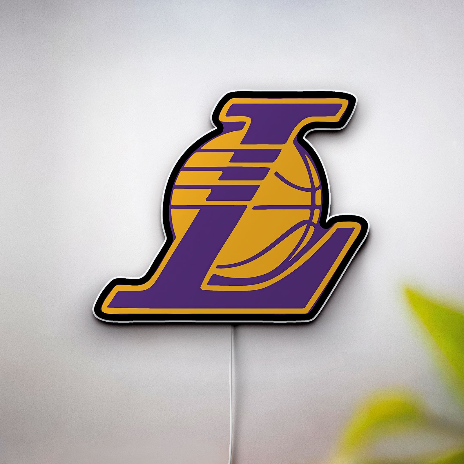 Los Angeles Lakers 3D Light Box - NBA Team Logo LED Night Light, Basketball Fan Gift, Lakers Wall Decor for Home & Office 
