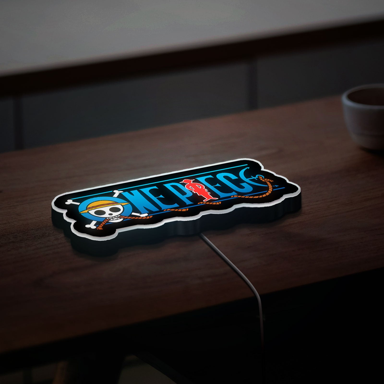 One Piece Logo 3D Light Box - Anime LED Night Light, Official Manga Inspired Decor for Nakama Fans 