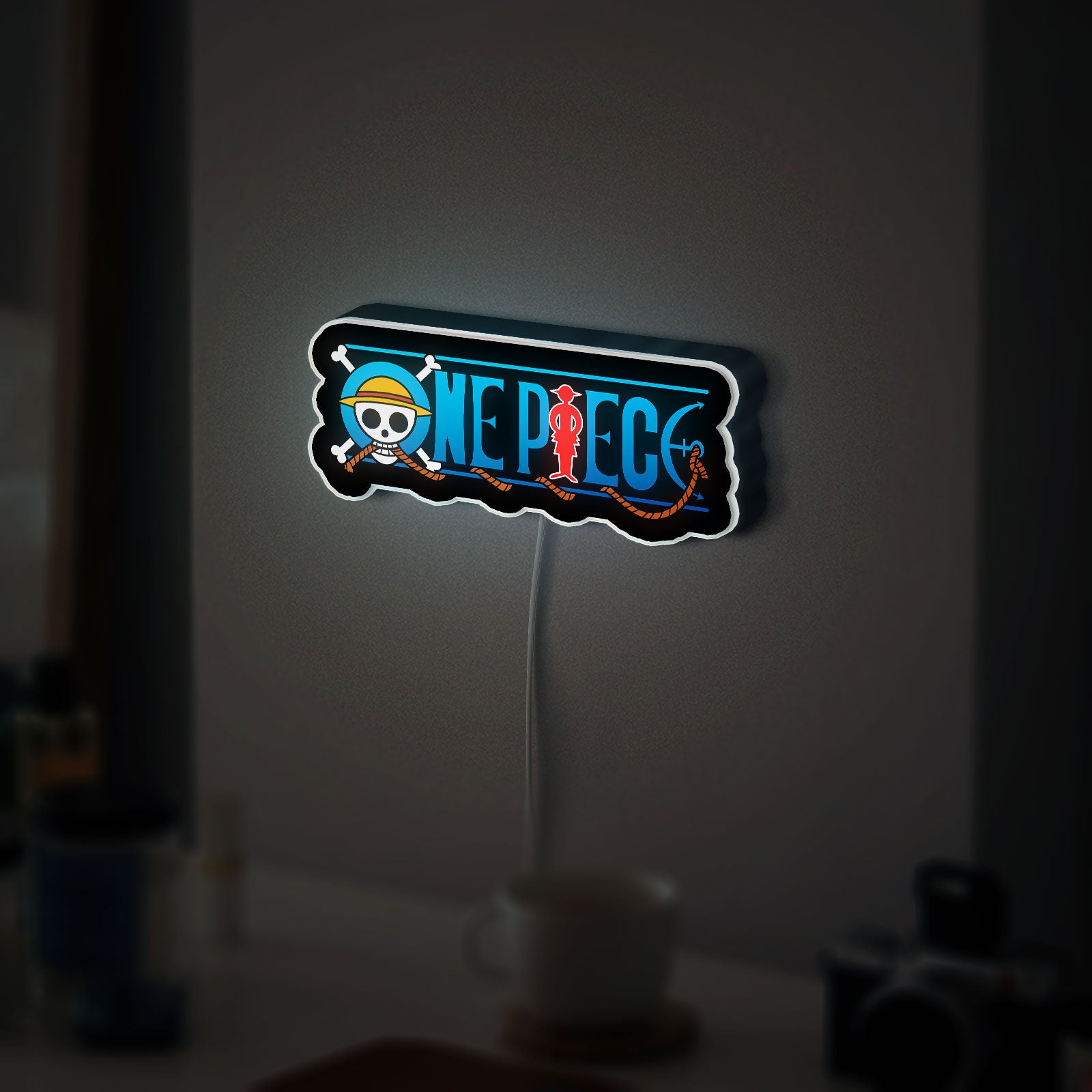 One Piece Logo 3D Light Box - Anime LED Night Light, Official Manga Inspired Decor for Nakama Fans 
