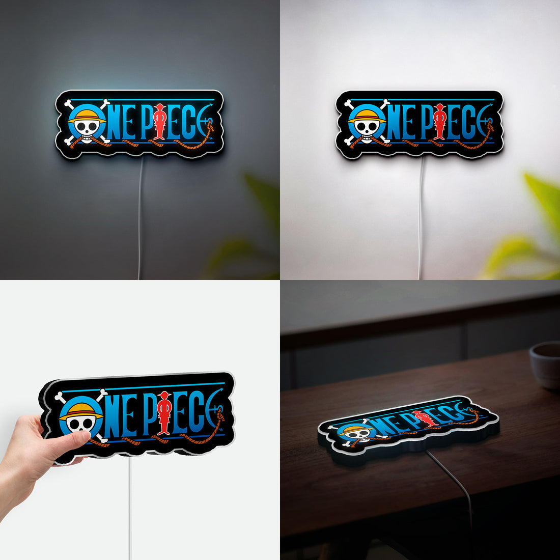 One Piece Logo 3D Light Box - Anime LED Night Light, Official Manga Inspired Decor for Nakama Fans 