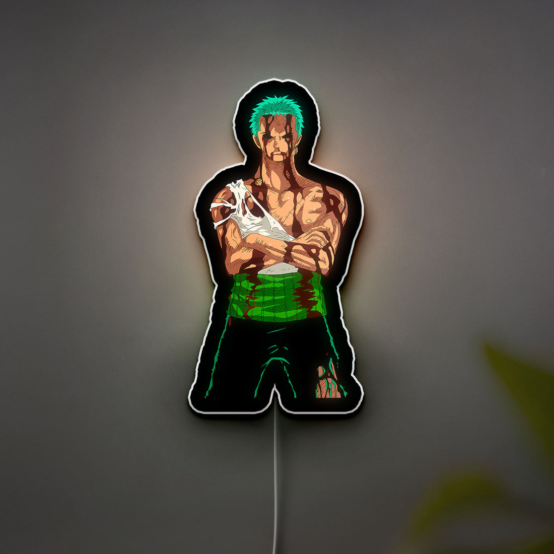 Roronoa Zoro 3D Light Box - One Piece Anime LED Night Light, Samurai Sword Decor for Anime Fans & Manga Lovers 