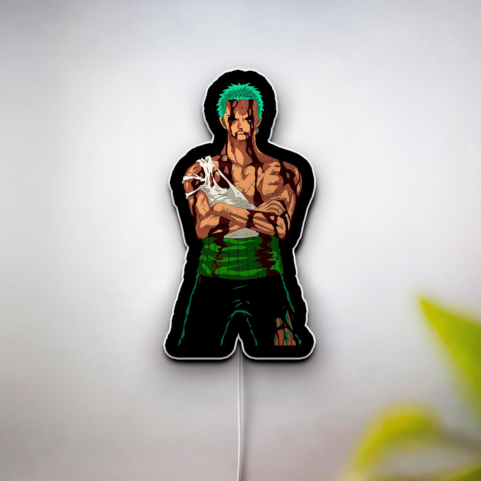 Roronoa Zoro 3D Light Box - One Piece Anime LED Night Light, Samurai Sword Decor for Anime Fans & Manga Lovers 