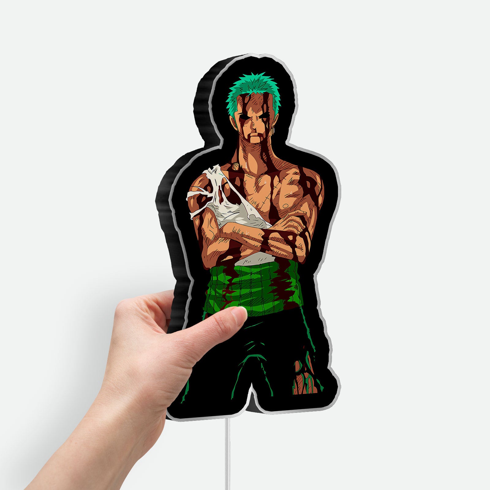 Roronoa Zoro 3D Light Box - One Piece Anime LED Night Light, Samurai Sword Decor for Anime Fans & Manga Lovers 