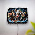 One Piece Nakama Crew 3D Light Box - Luffy Zoro Nami Usopp Sanji LED Night Light, Anime Character Decor for Straw Hat Pirates Fans 