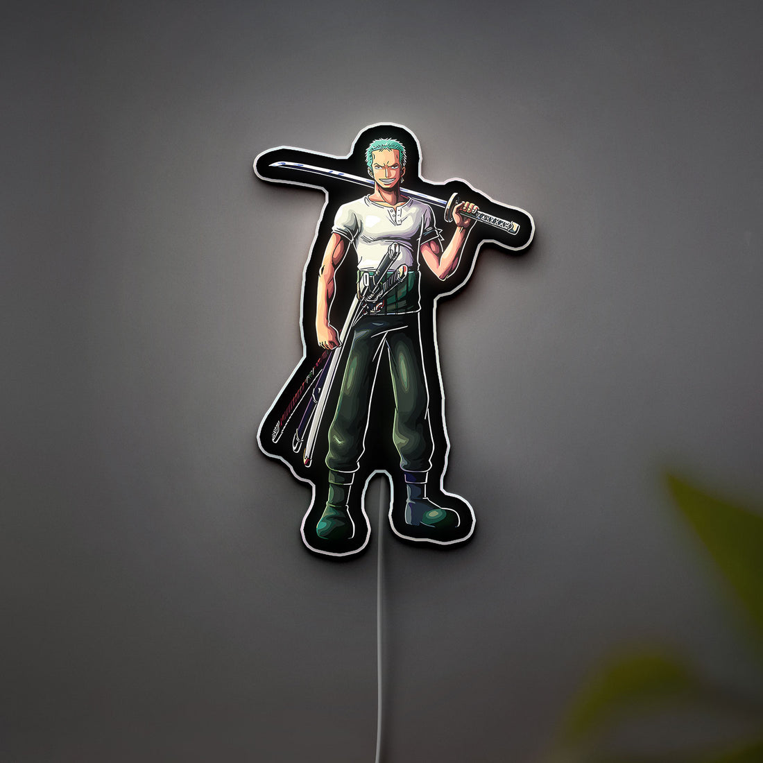 One Piece 3D Light Box - Luffy & Zoro Anime LED Night Light, Straw Hat Pirates Decor for Manga Fans 