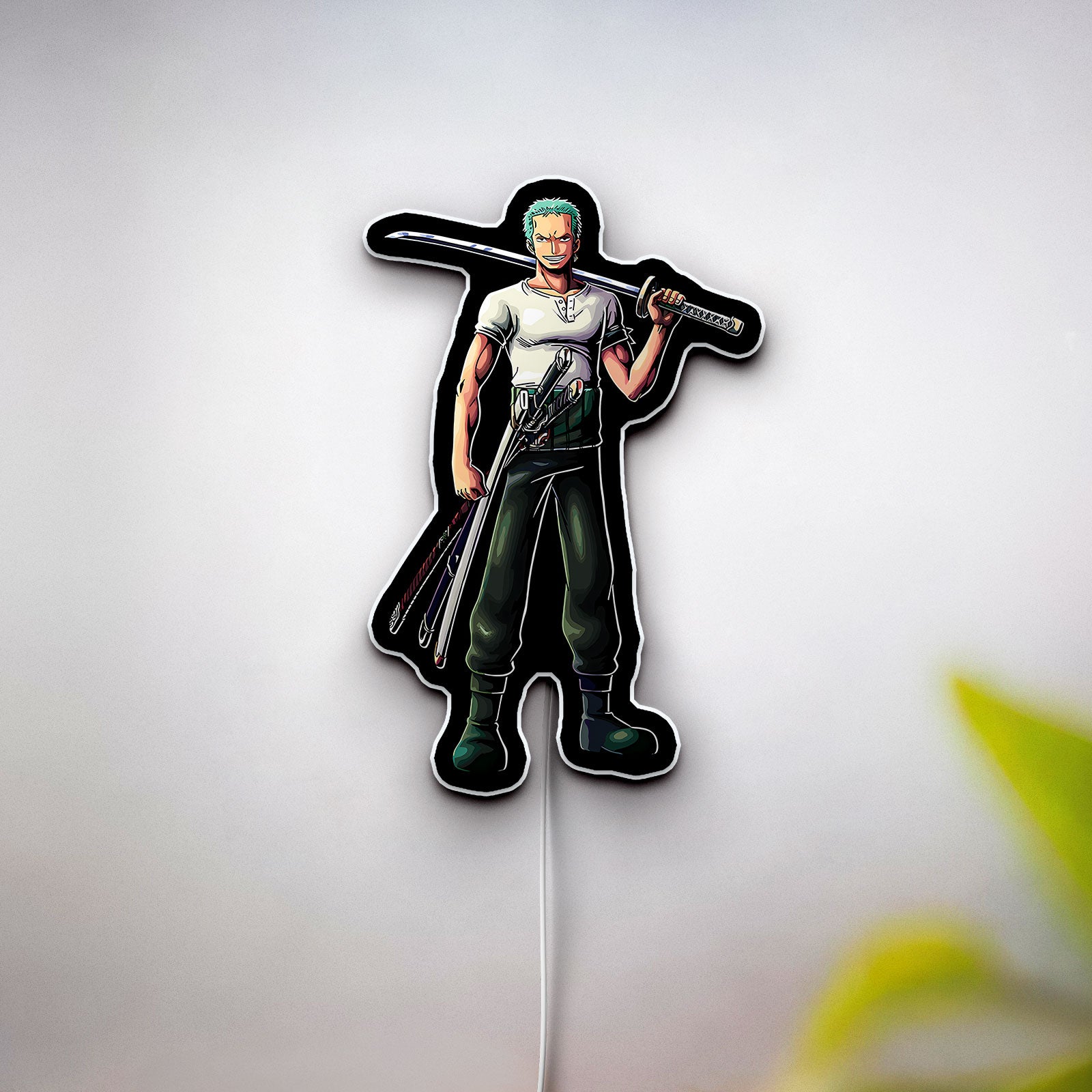 One Piece 3D Light Box - Luffy & Zoro Anime LED Night Light, Straw Hat Pirates Decor for Manga Fans 