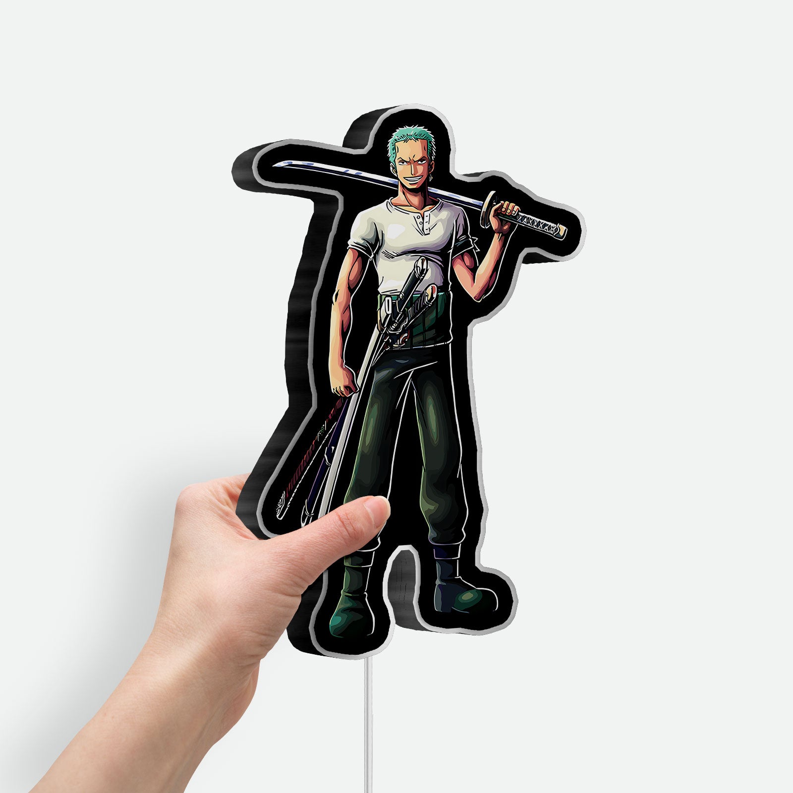 One Piece 3D Light Box - Luffy & Zoro Anime LED Night Light, Straw Hat Pirates Decor for Manga Fans 