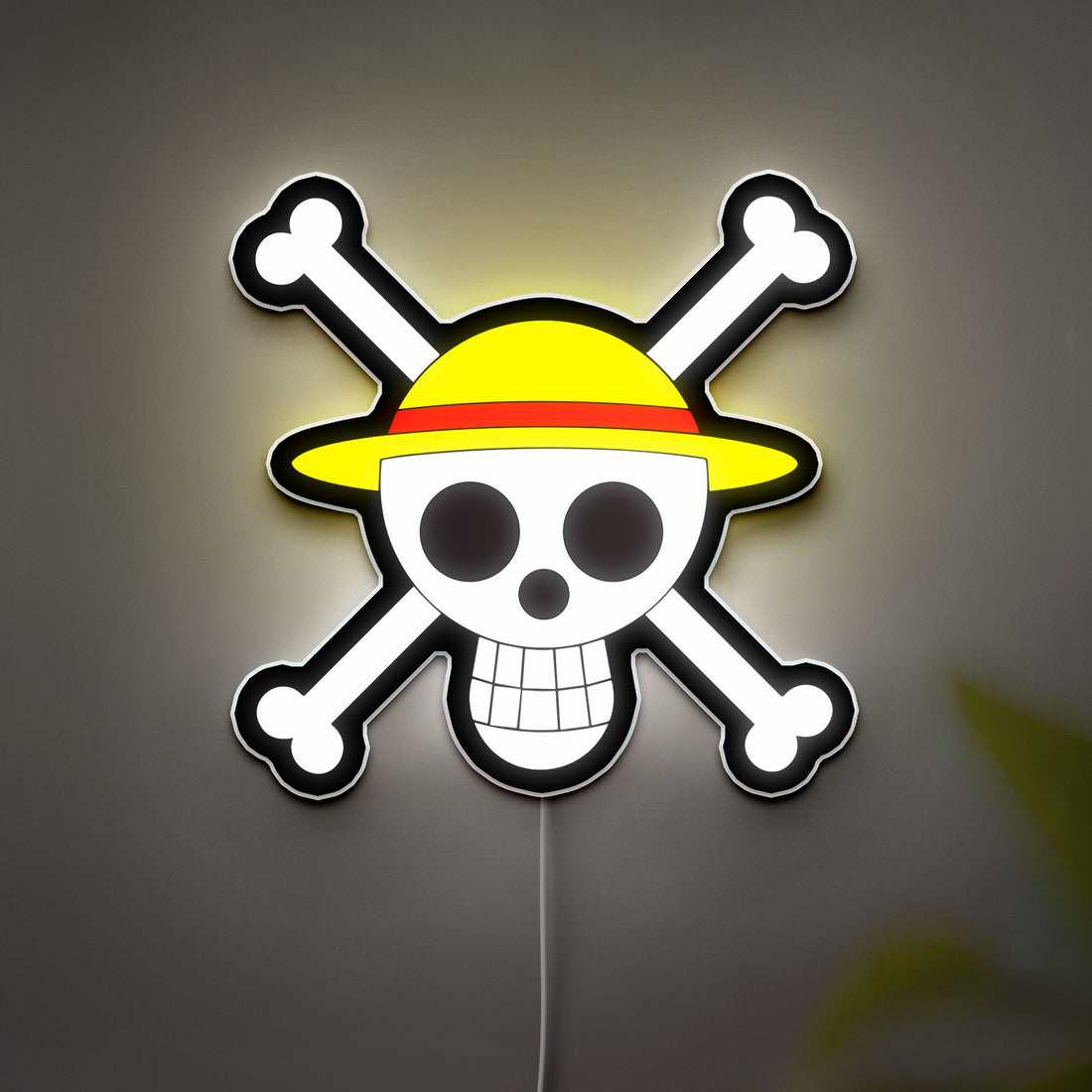 One Piece Anime 3D Light Box - Pirate Crew Logo LED Night Light, Nautical Themed Decor for Anime Fans 