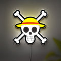 One Piece Anime 3D Light Box - Pirate Crew Logo LED Night Light, Nautical Themed Decor for Anime Fans 