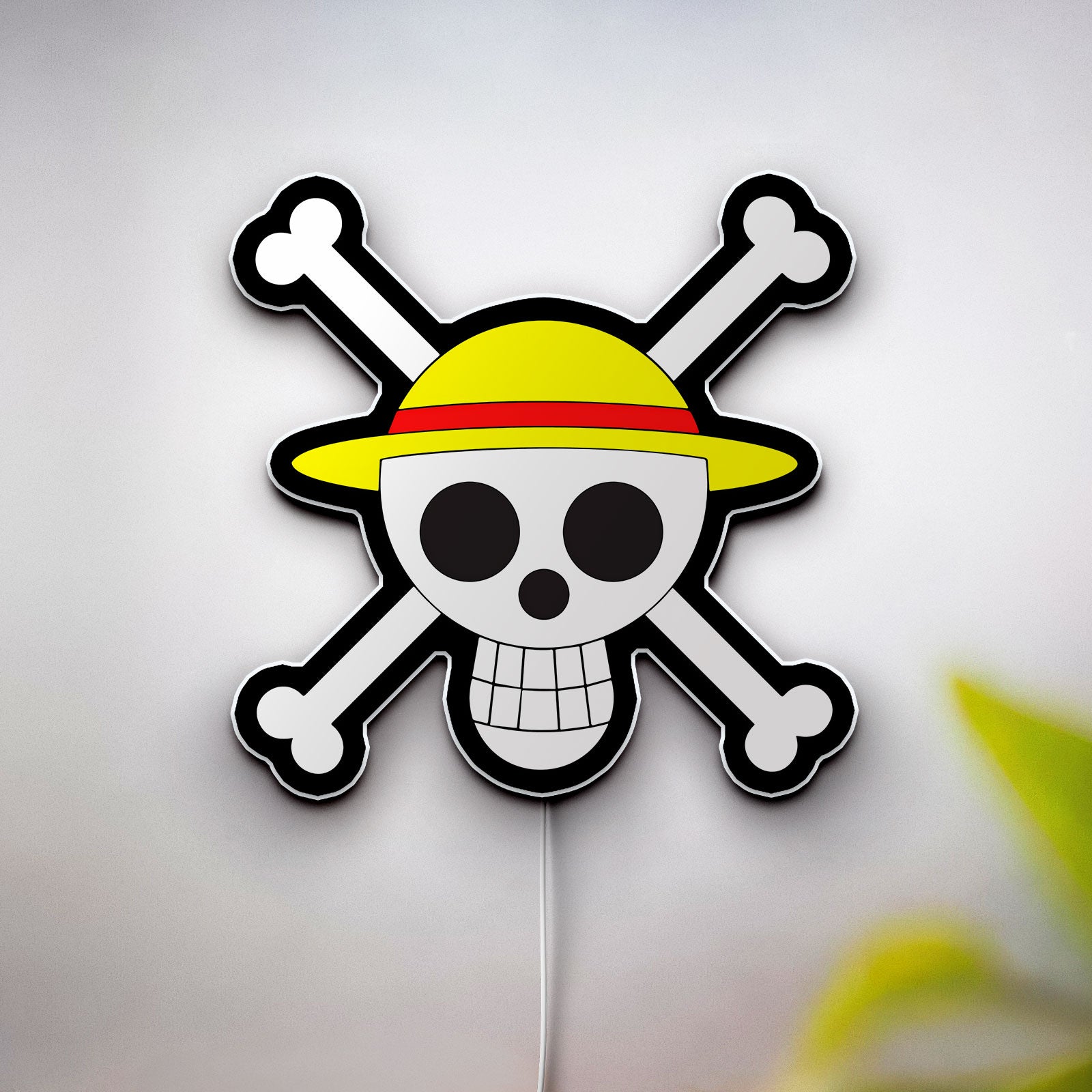 One Piece Anime 3D Light Box - Pirate Crew Logo LED Night Light, Nautical Themed Decor for Anime Fans 