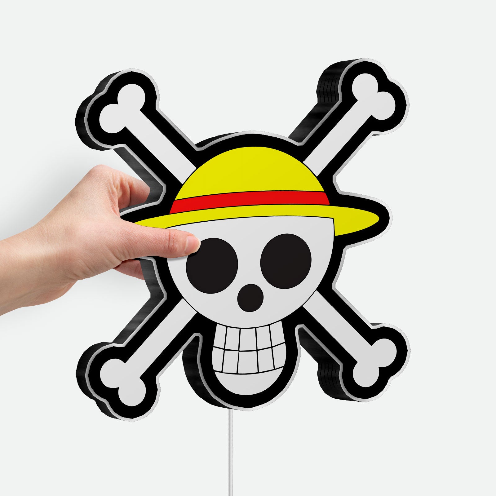 One Piece Anime 3D Light Box - Pirate Crew Logo LED Night Light, Nautical Themed Decor for Anime Fans 