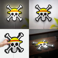 One Piece Anime 3D Light Box - Pirate Crew Logo LED Night Light, Nautical Themed Decor for Anime Fans 