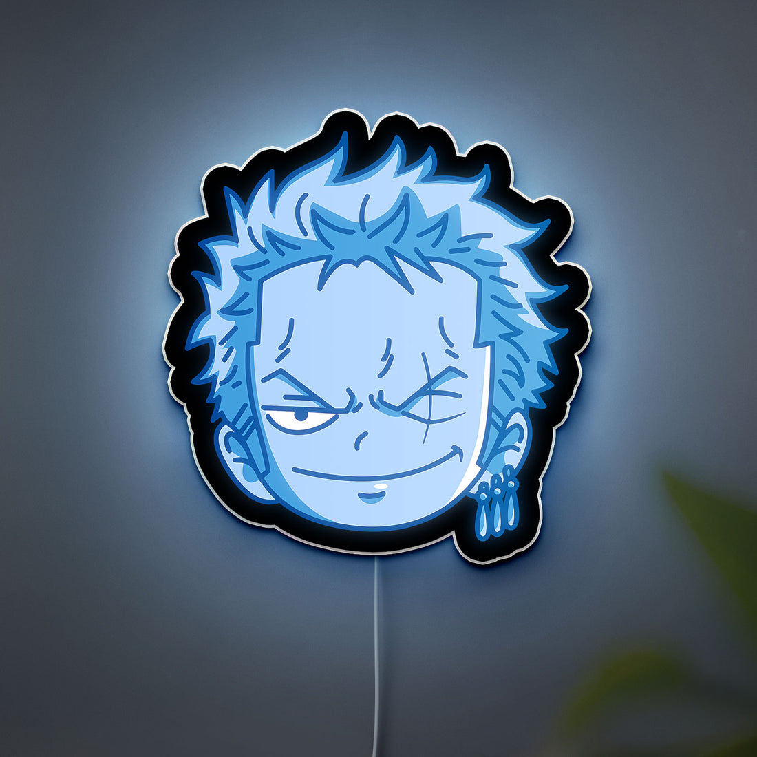 Roronoa Zoro Glow Lamp - One Piece Anime Night Light, Pirate Hunter LED Decor, Japanese Manga Inspired Collectible for Anime Fans 
