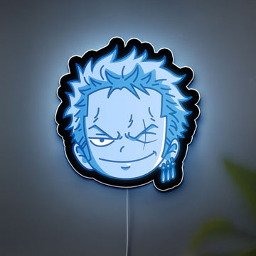 Roronoa Zoro Glow Lamp - One Piece Anime Night Light, Pirate Hunter LED Decor, Japanese Manga Inspired Collectible for Anime Fans 