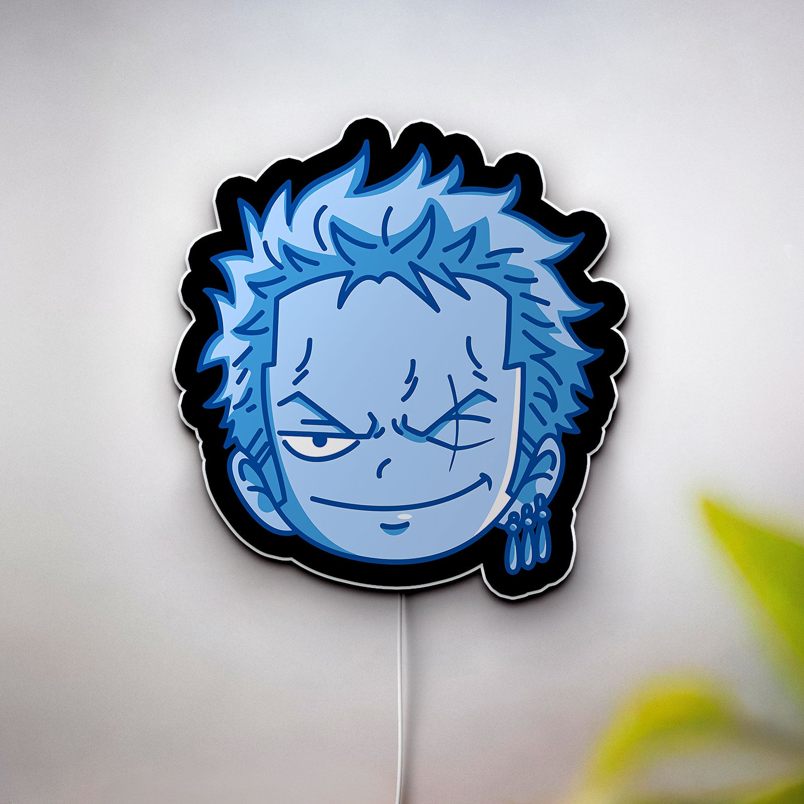 Roronoa Zoro Glow Lamp - One Piece Anime Night Light, Pirate Hunter LED Decor, Japanese Manga Inspired Collectible for Anime Fans 