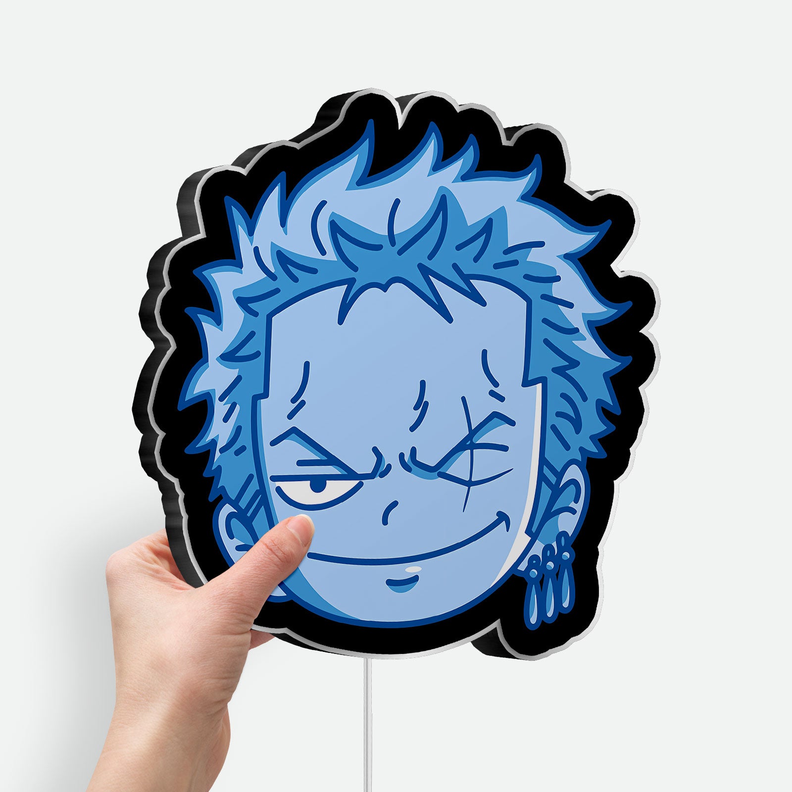 Roronoa Zoro Glow Lamp - One Piece Anime Night Light, Pirate Hunter LED Decor, Japanese Manga Inspired Collectible for Anime Fans 