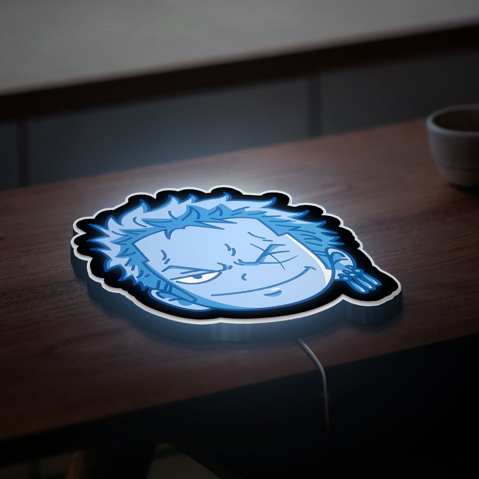 Roronoa Zoro Glow Lamp - One Piece Anime Night Light, Pirate Hunter LED Decor, Japanese Manga Inspired Collectible for Anime Fans 