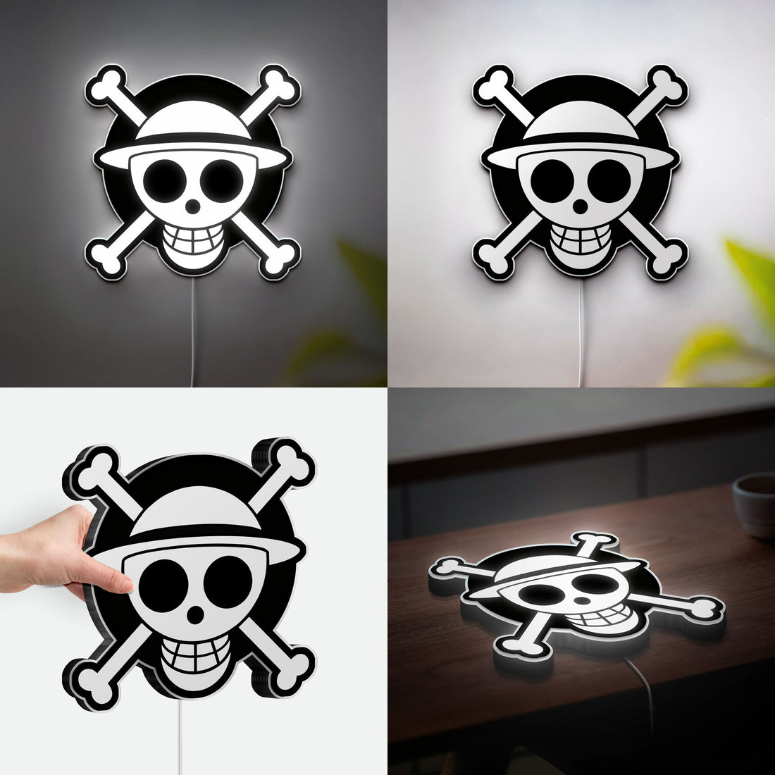 One Piece 3D Light Box - Anime Character LED Night Light, Zoro & Pirates Themed Decor for Manga Fans 